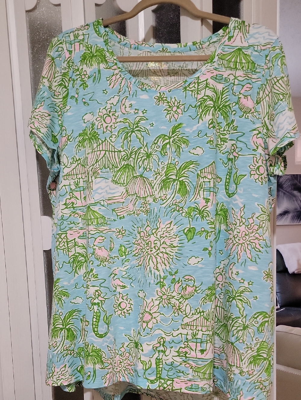 Lilly Pulitzer EUC Etta Scoop Neck Sz XXL